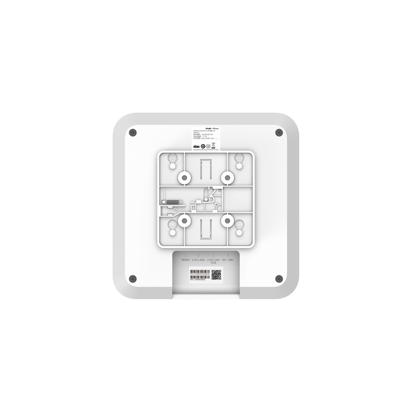 AP MONTADO TECHO WIFI 6 1775 MBPS RG-RAP2260(H) RUIJIE