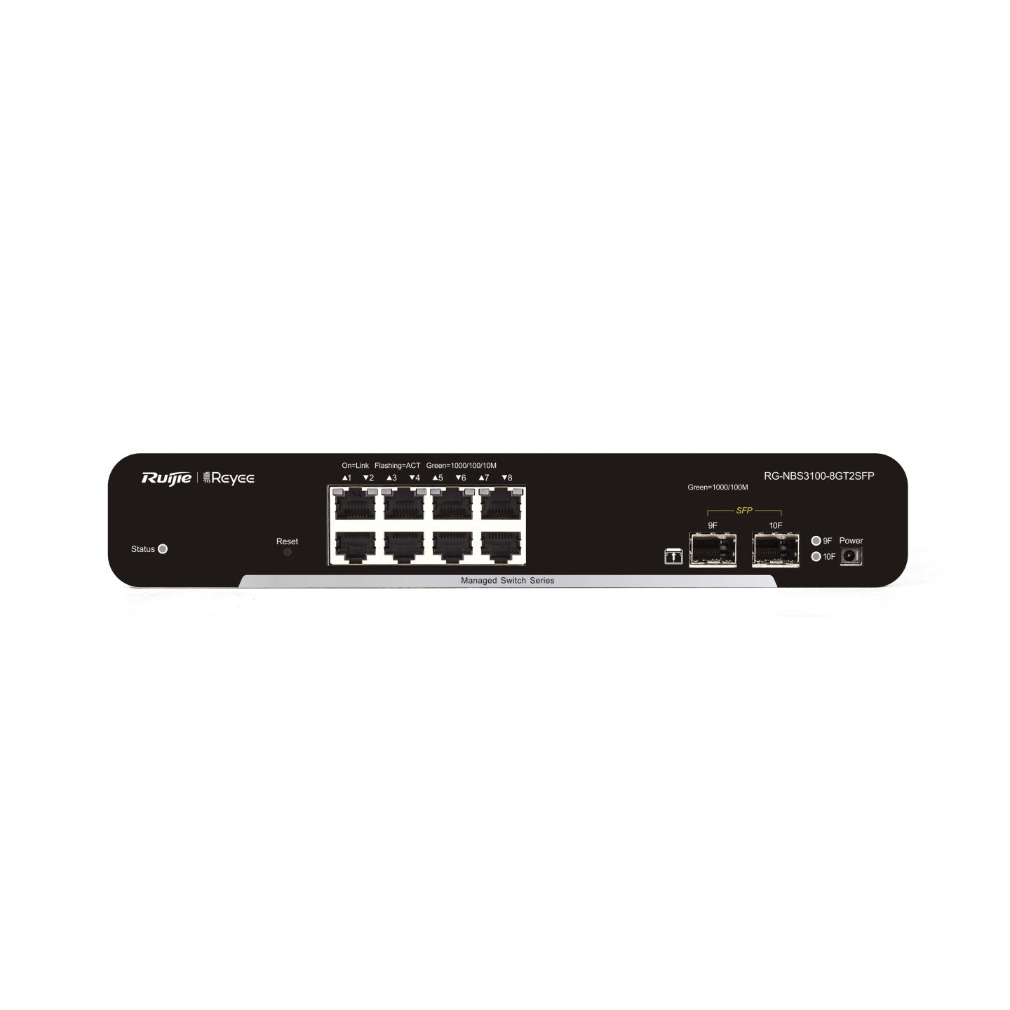 SWITCH GIGABIT CAPA 2 ADMINISTRABLE EN LA NUBE 8 PUERTOS 2 SFP RG-NBS3100-8GT2SFP RUIJIE