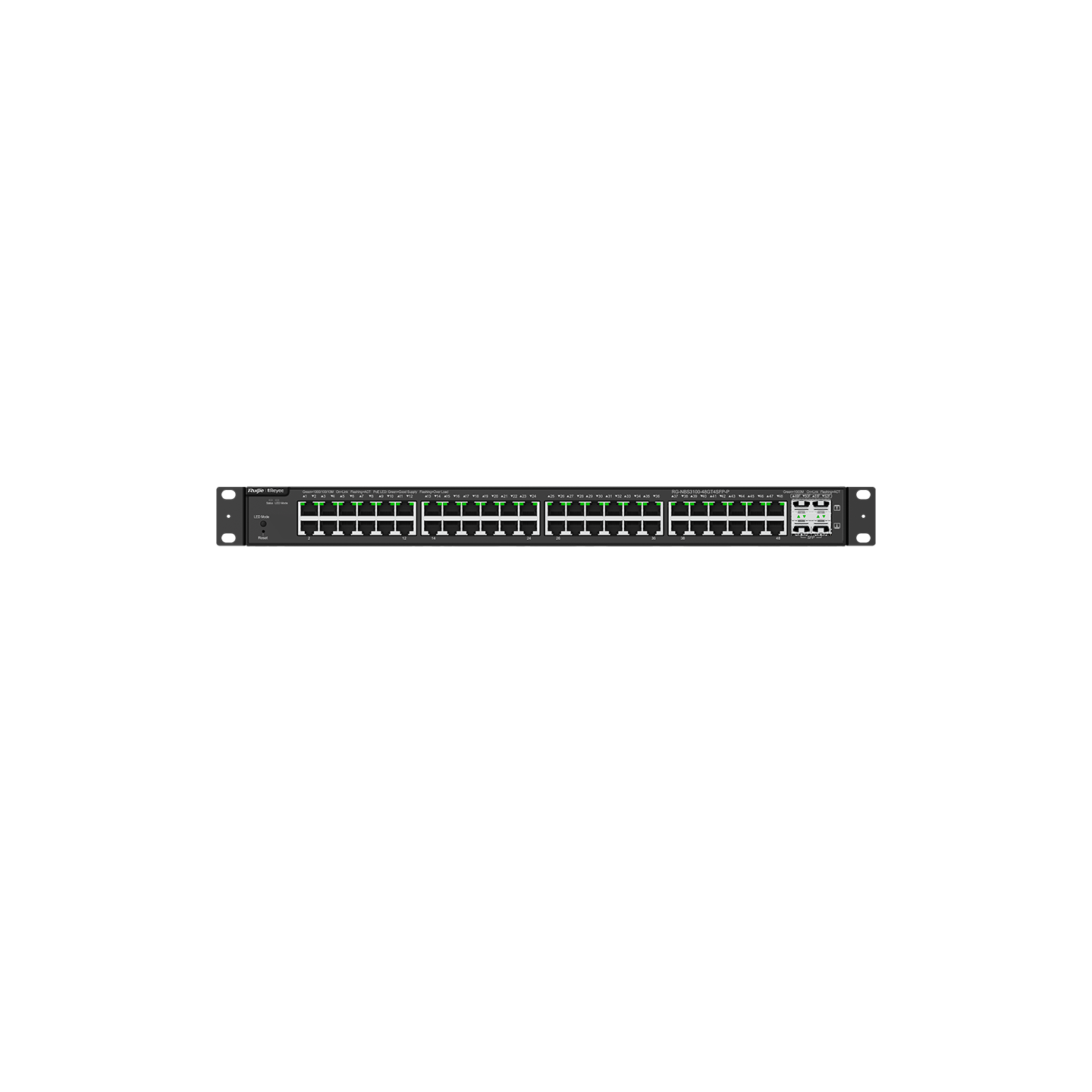 SWITCH GIGABIT CAPA 2 ADMINISTRABLE EN LA NUBE 48 PUERTOS POE+ 4 SFP RG-NBS3100-48GT4SFP-P RUI