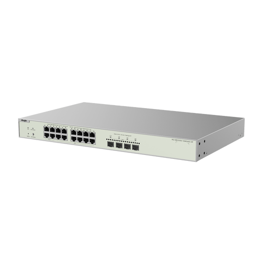 SWITCH GIGABIT CAPA 3 ADMINISTRABLE EN LA NUBE 16 PUERTOS POE++ 4 SFP+ RG-NBS3300-16MG4XS-HP R
