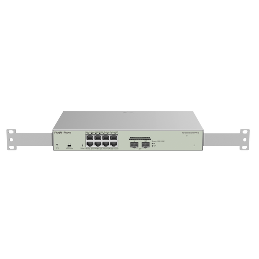 SWITCH GIGABIT CAPA 2 ADMINISTRABLE EN LA NUBE 8 PUERTOS POE+ 2 SFP RG-NBS3100-8GT2SFP-P-V2 RU