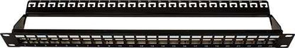 Placa Panel vacía de 24 Puertos 1U p/ Jacks Blindados