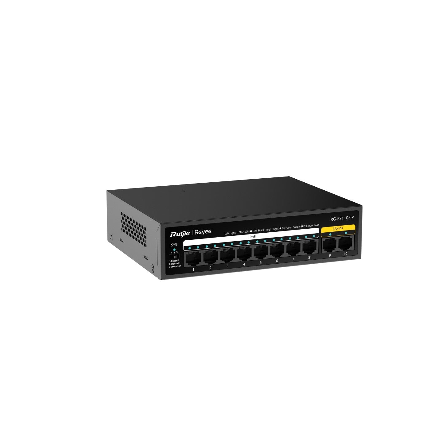 SWITCH POE 10BOCAS 8POE 110W RG-ES110F-P RUIJIE