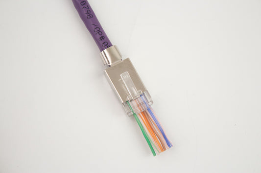 Plug RJ45 CAT6A Blindado Easy-Feed