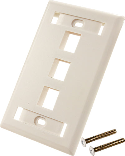 Faceplate 3 Puertos Blanco