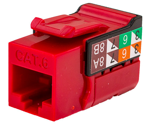 Jack RJ45 CAT6 V-Max Rojo