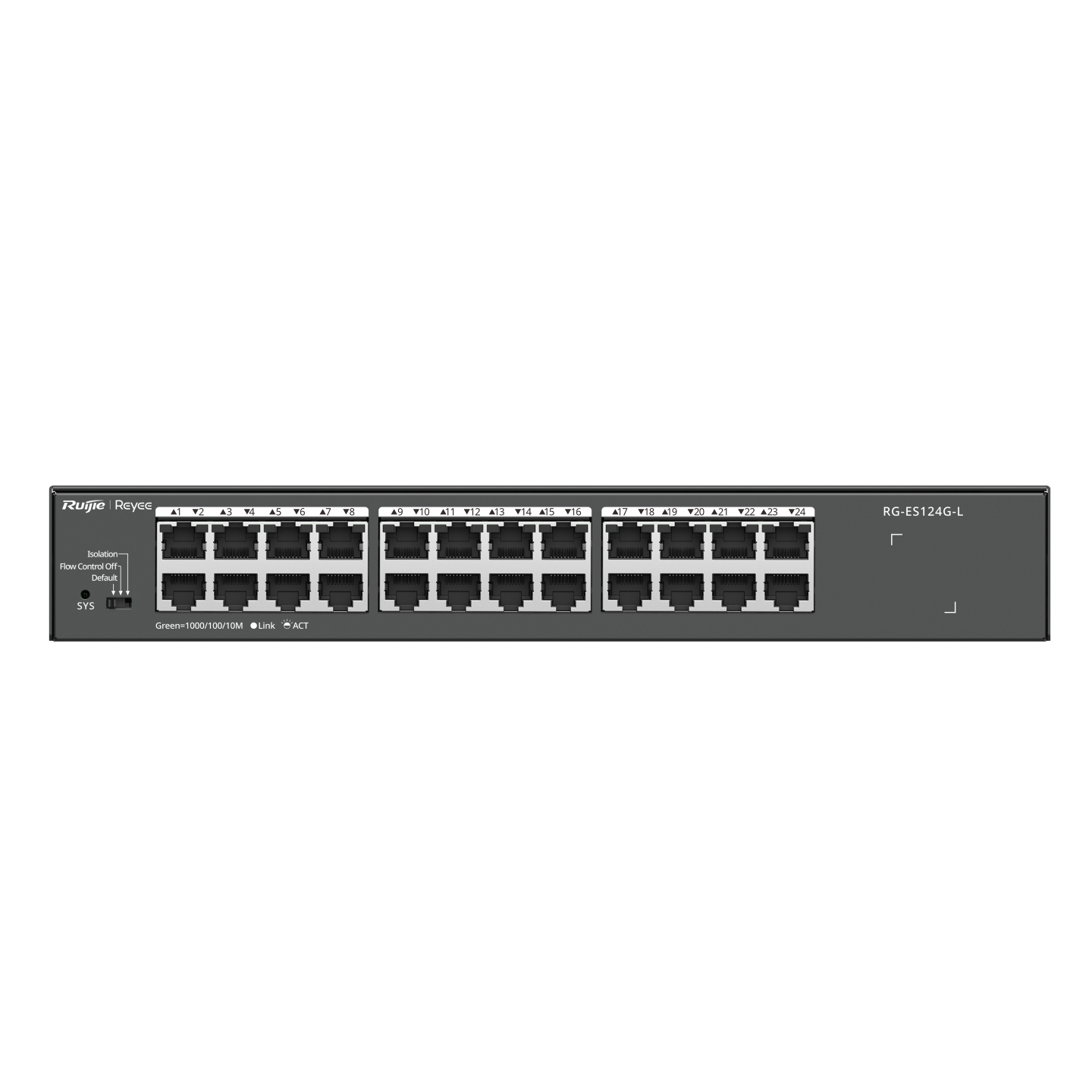 SWITCH 24P NO ADMIN 10/100/1000 RG-ES124G-L RUIJIE