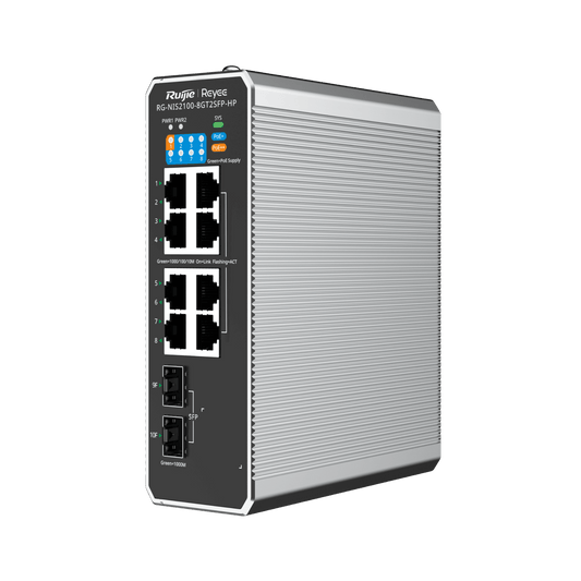 SWITCH INDUSTRIAL 8POE MAS 2 SFP CLOUD